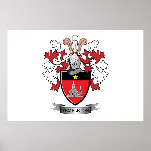 Templeton-Familienwappen-Wappen Poster (Vorne)