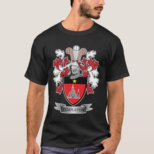 Templeton Familienwappen-Wappen T-Shirt (Vorderseite)