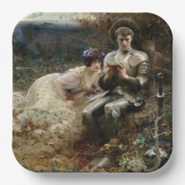 Tempo von Sir Percival (mittelalterlicher Ritter) Pappteller