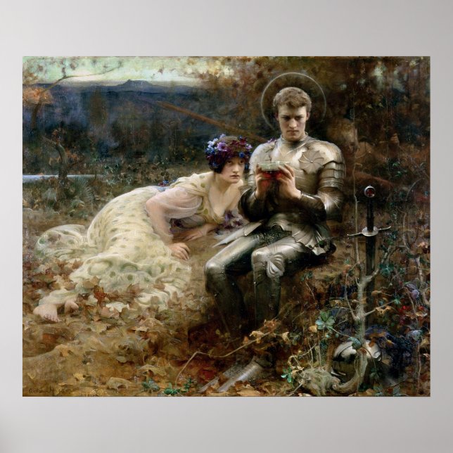 Tempo von Sir Percival (mittelalterlicher Ritter) Poster (Vorne)