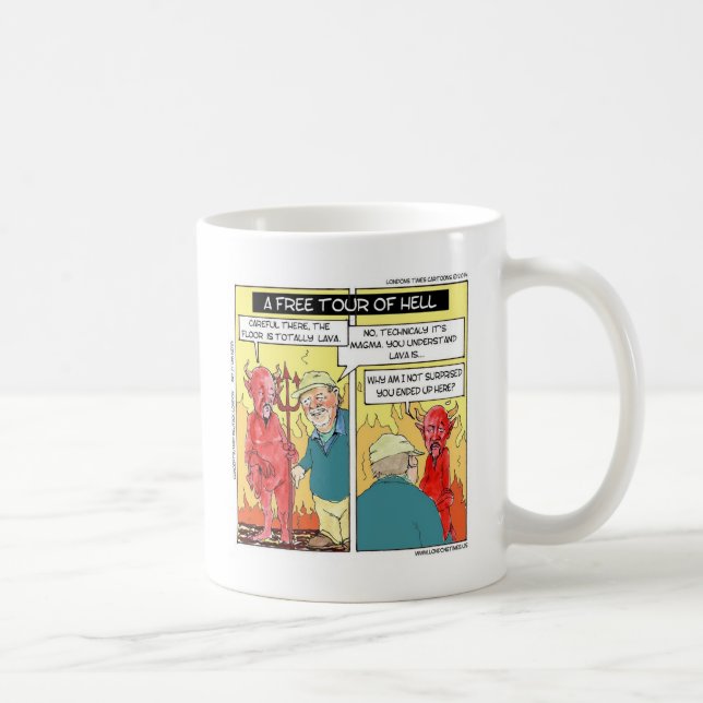 Temporary Hell Funny Kaffeetasse (Rechts)