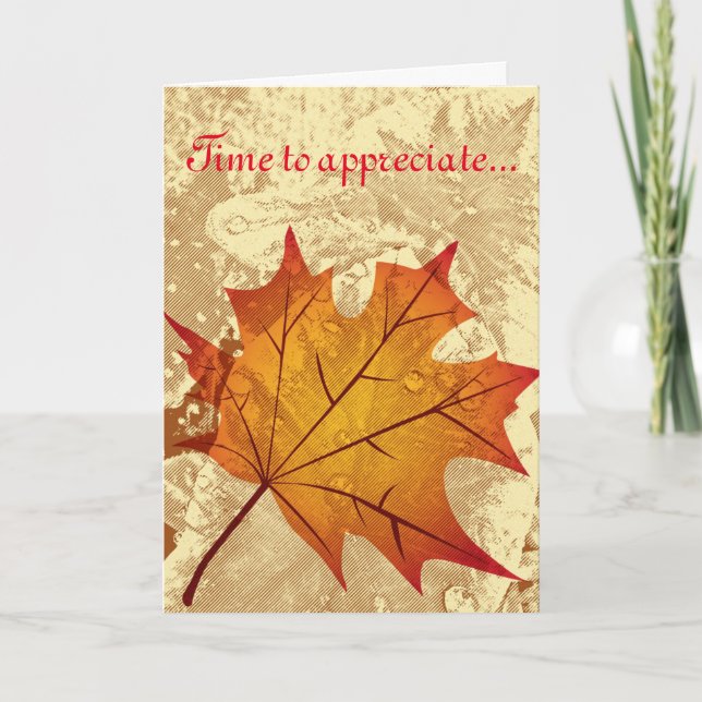 Temps à apprécier - Carte de voeux Thanksgiving (Devant)