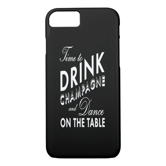 Temps de boire Champagne iPhone 7 Coque (Dos)