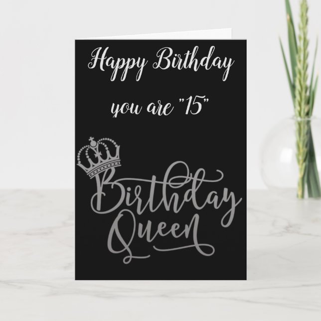 TEMPS DE CÉLÉBRER LA "15ème" carte de REINE d'anni (Devant)