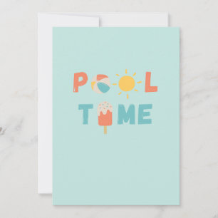 temps de la piscine. Invitations et annonces