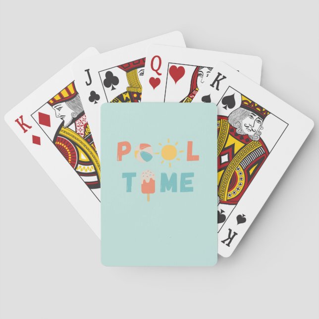 temps de la piscine. Jeux de cartes (dos)