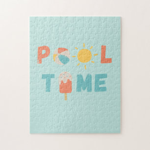 temps de la piscine. Puzzle