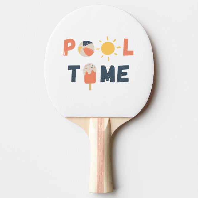 temps de la piscine. raquettes de ping pong (Devant)