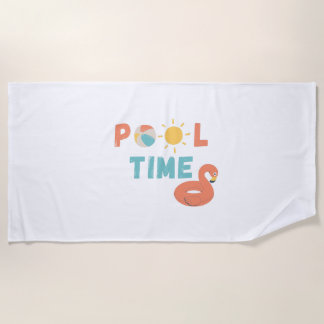 temps de la piscine. Serviette de plage