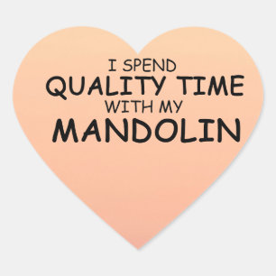Temps de qualité Sticker Coeur Mandolin