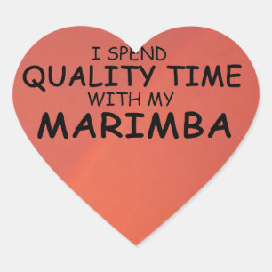 Temps de qualité Sticker Coeur Marimba