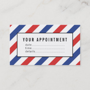 Temps de rendez-vous de coiffeur de rayure rouge