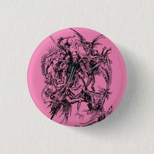 Temptation des Heiligen Anthony des Großen Button (Vorderseite)