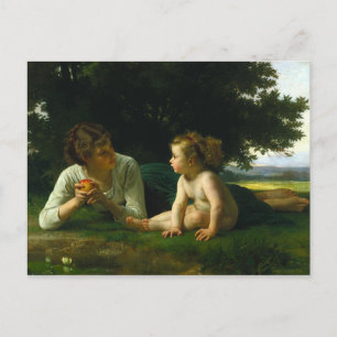 Temptation, William-Adolphe Bouguereau Postkarte