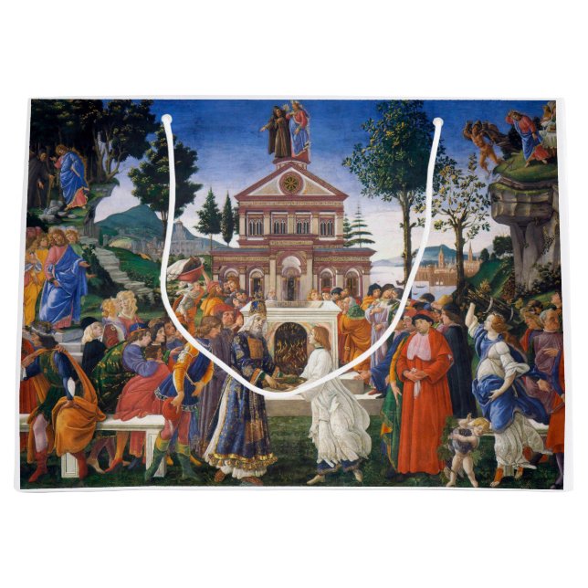 Temptationen Christi, Sandro Botticelli Große Geschenktüte (Vorderseite)
