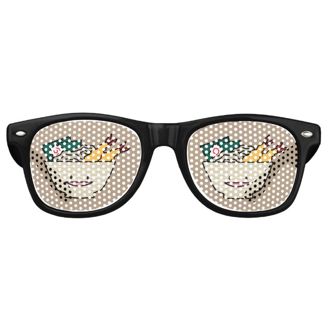 Tempura ramen Bowl Nori Shrimps Japanische Nudeln Partybrille (Vorderseite)