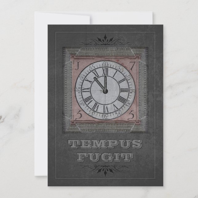 Tempus Fugit (anpassbar) Feiertagskarte (Vorderseite)