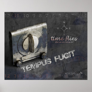 Tempus Fugit (Die Zeit Fliegt) Druck Poster