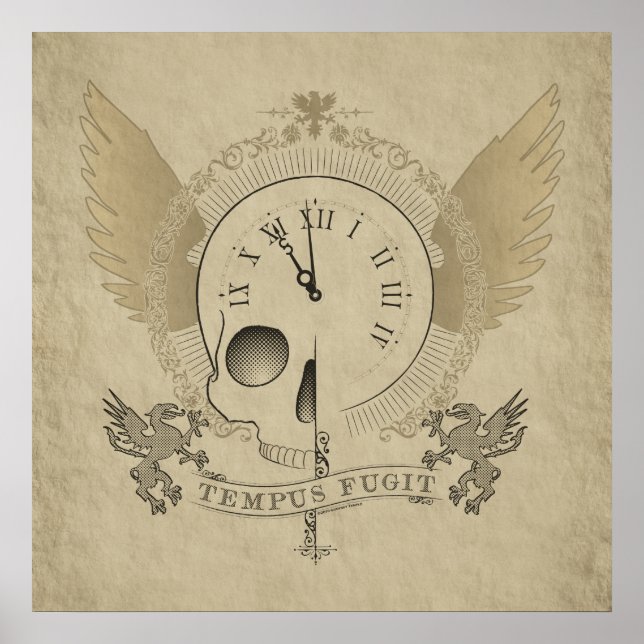 Tempus Fugit (die Zeit vergeht) Poster (Vorne)