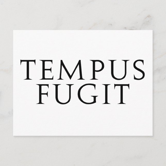 Tempus Fugit Postkarte (Vorderseite)