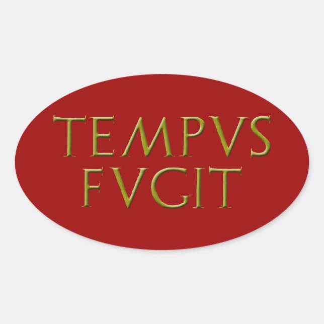 Tempus Fugit Sticker (Vorderseite)