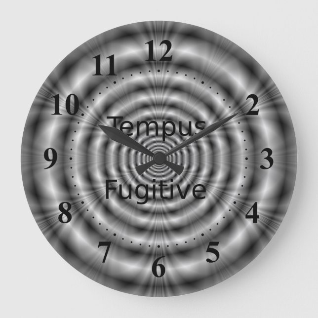 Tempus Fugitive Clock Große Wanduhr (Vorderseite)