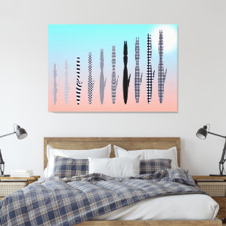 Ten Cat's Geometric Pattern  Leinwanddruck