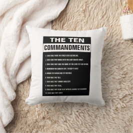 Ten Commandments Bible Verse Christian Religious Kissen