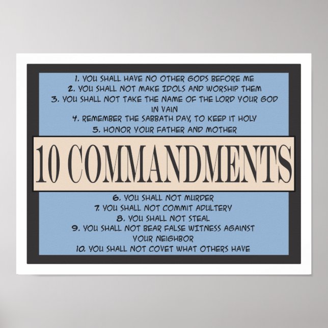 Ten Commandments of the Bible Poster (Vorne)