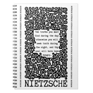 TEN TRUTHS Zitat von Nietzsche Notizblock