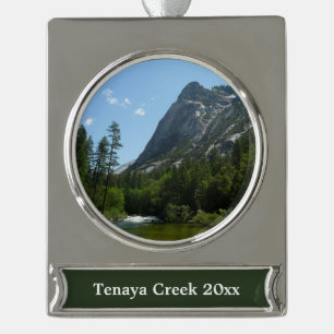 Tenaya Creek im Yosemite National Park Banner-Ornament Silber
