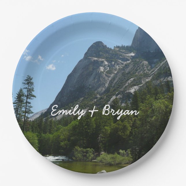 Tenaya Creek im Yosemite-Nationalpark Pappteller (Vorderseite)
