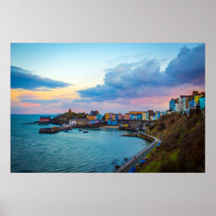 Tenby Harbour, South West Wales, Vereinigtes König Poster