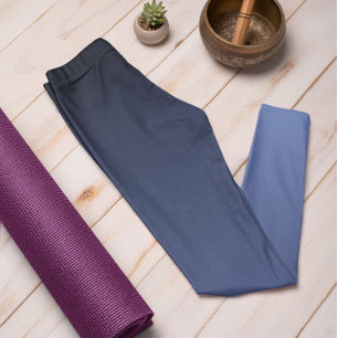 Tendance Automne Joyau Couleur Bleu Ombre Leggings