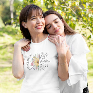 Tendance Boho Tournesol Femme Maman Boss T-Shirt a