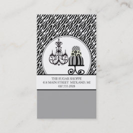 Tendance boulangerie Zebra Print Carte de visite