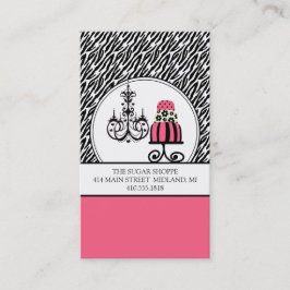 Tendance boulangerie Zebra Print Carte de visite