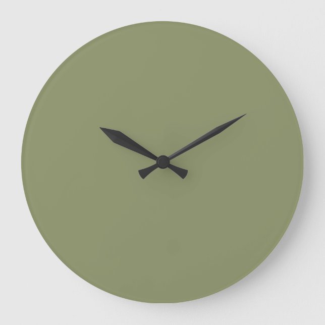Tendance Couleur Rouge Vert Grand Mur Horloge (Recto)