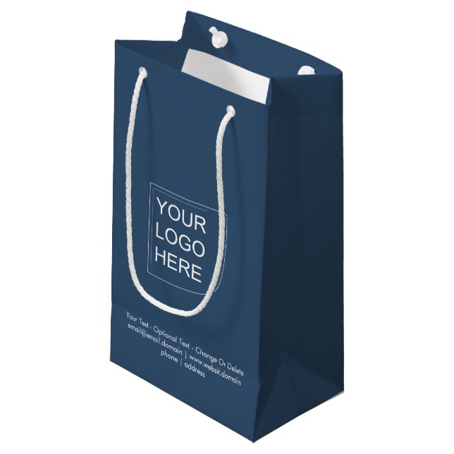 Tendance Couleur - Sac Cadeau Petit Logo Bleu Séri (Devant Angle)