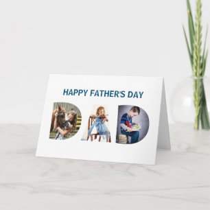 Tendance DAD Thru Lettres 3 Photos Carte Fête des 