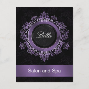 tendance damask violet business ThankYou Cartes