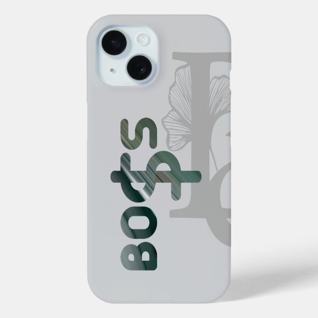 Tendance des coques iphone BOSS Abstrait noir blan (Verso)