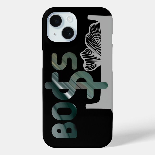 Tendance des coques iphone BOSS Abstrait noir blan (Verso)