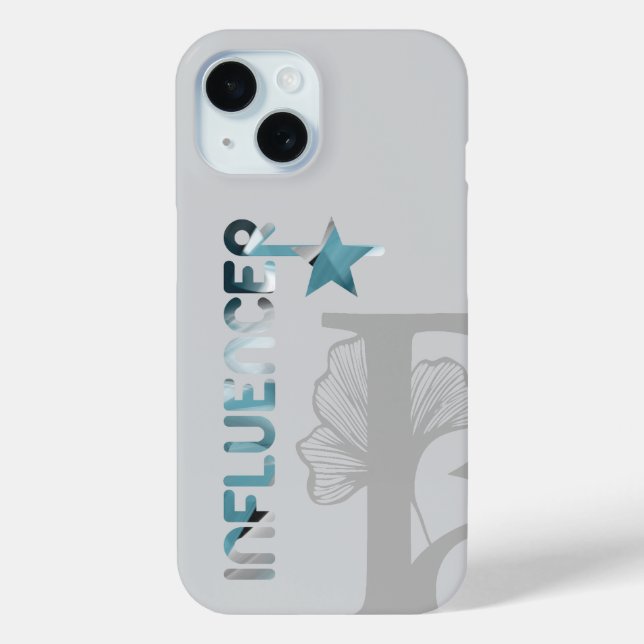Tendance des coques iphone d'INFLUENCER Océan Bleu (Verso)