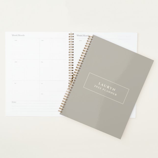 Tendance moderne Sandstone Minimal 2022 Planner (Devant avec enveloppe)
