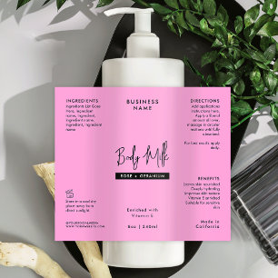 Tendance Pink 8 OZ Bouteille de soins Étiquette im