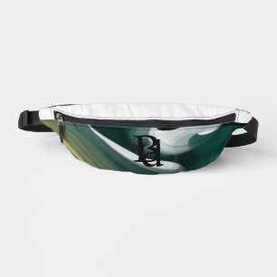 Tendance Sacoche Blanche Art Abstrait Noir Vert