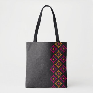 Tendenz Schwarze und bunte Blumen-Tasche Tasche