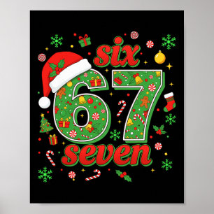 Tendenz Six Seven Meme Weihnachten 67 Xmas Männer  Poster