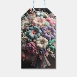 Tender-Bouquet auf schwarzem Hintergrund von Natas Geschenkanhänger